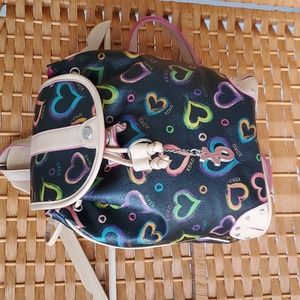 Vintage Y2K XOXO hearts hobo backpack